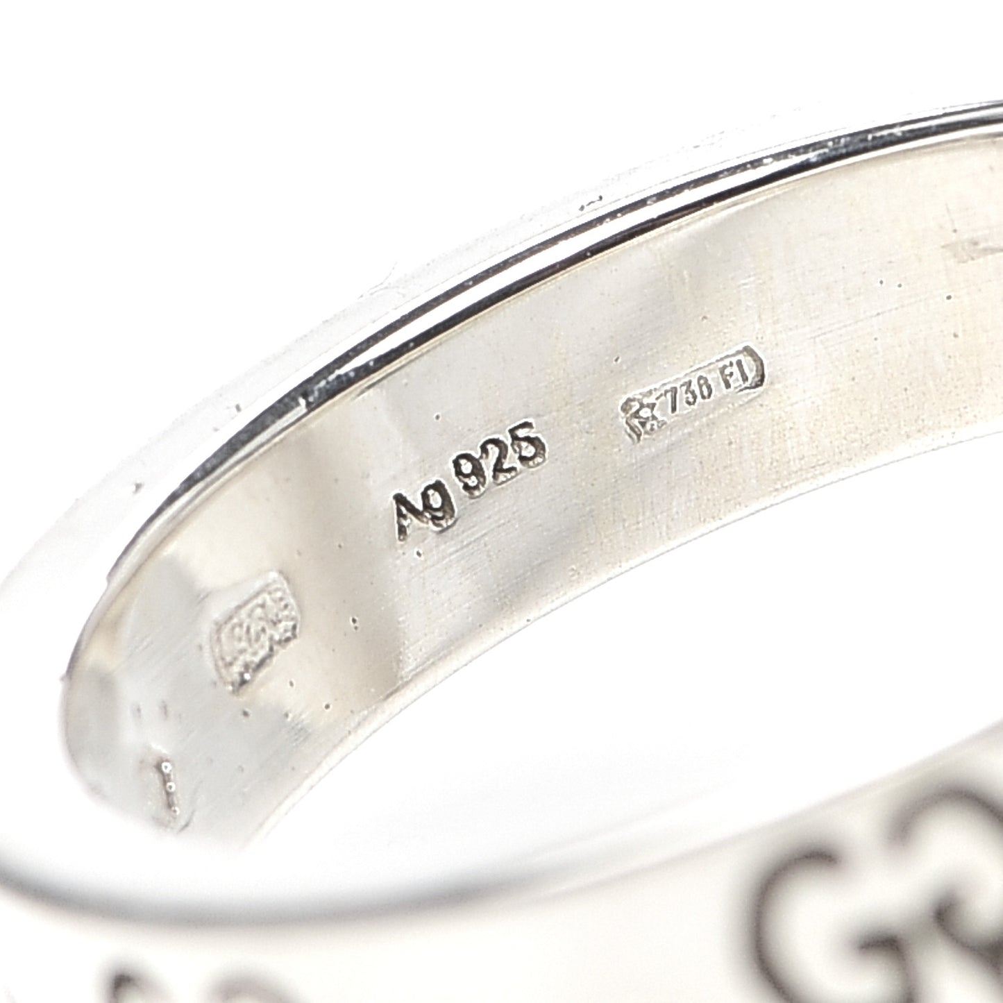 Sterling Silver GucciGhost Heart Ring 52 6
