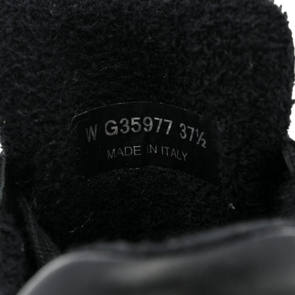 Chanel Fabric Calfskin Suede CC Sneakers 37.5 Black 6 of 8