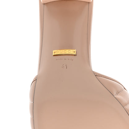 Gucci Nappa Matelasse GG Marmont 55mm Slide Sandals 41 Skin Rose 6 of 8