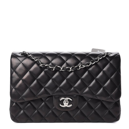Chanel Lambskin Quilted Jumbo Double Flap Black 1 of 13