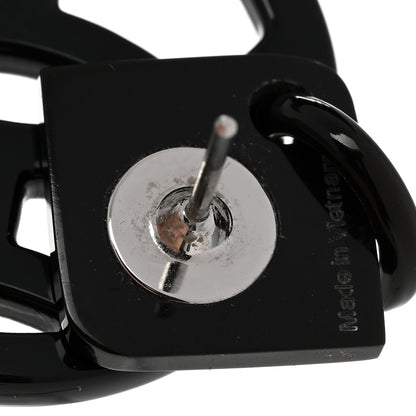 Hermes Buffalo Horn Lacquer Hava Earrings Black 6 of 7