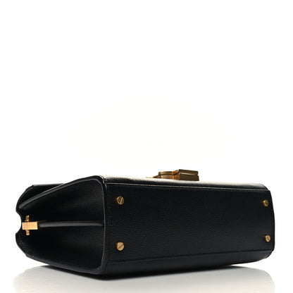 Saint Laurent Grain de Poudre Mini Classic Monogram Cassandra Top Handle Black 4 of 10