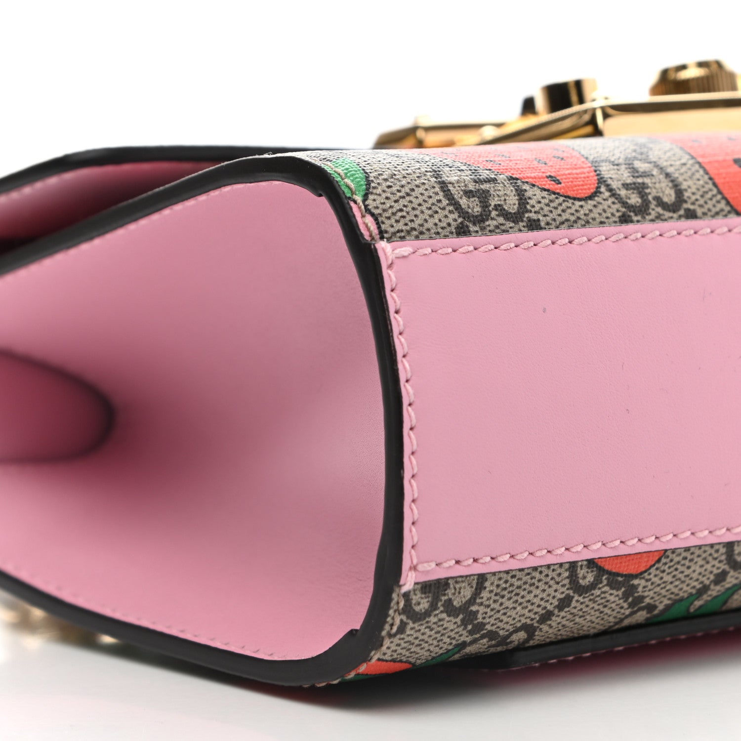 Gucci GG Supreme Monogram Strawberry Small Padlock Shoulder Bag 9 of 11