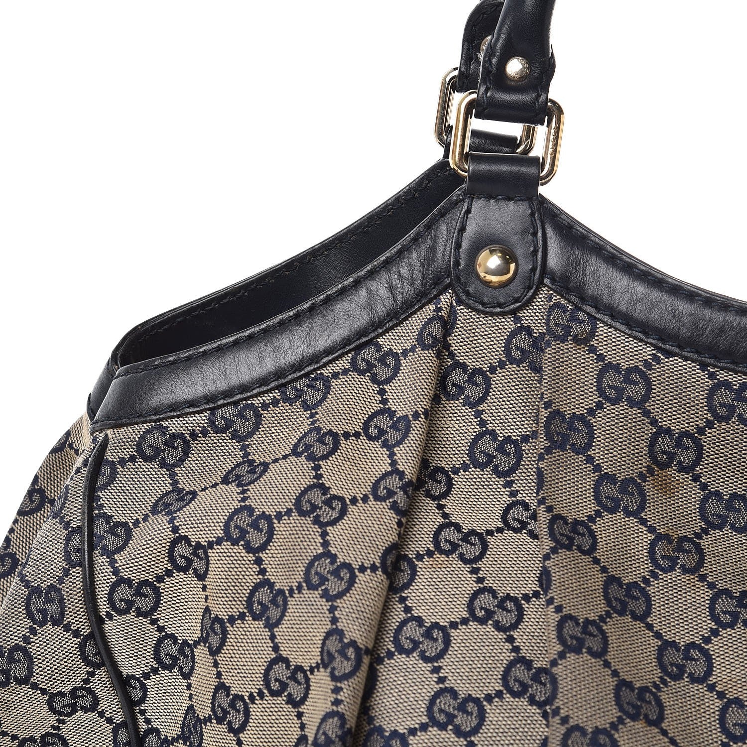 Gucci Monogram Calfskin Large Sukey Tote Beige Blue 16 of 23