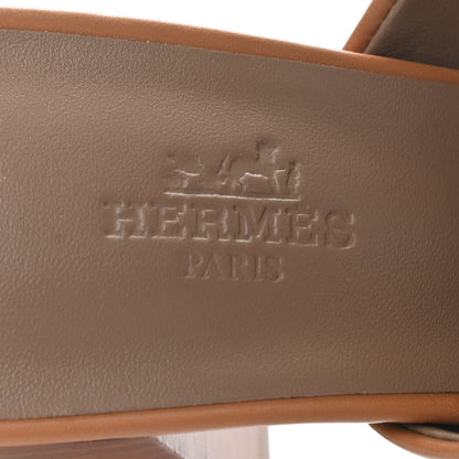 Hermes Calfskin Camilla Mules 37.5 Beige Dore 8 of 8