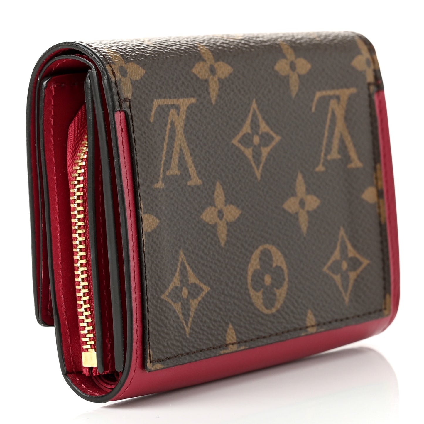 Monogram Flore Compact Wallet Coquelicot