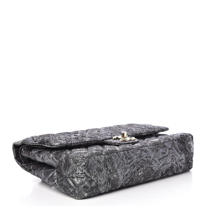 Chanel Metallic Brocade Quilted Medium Double Flap Dark Grey 4 of 11