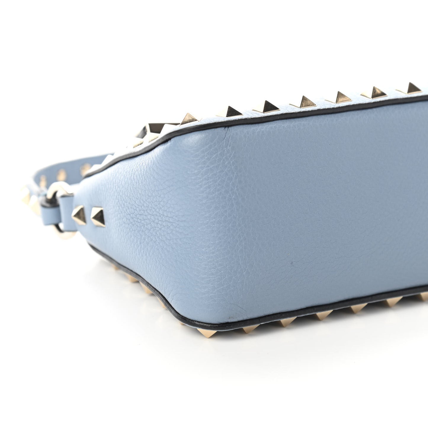 Pebbled Calfskin Small Rockstud Flip Lock Shoulder Bag Niagara