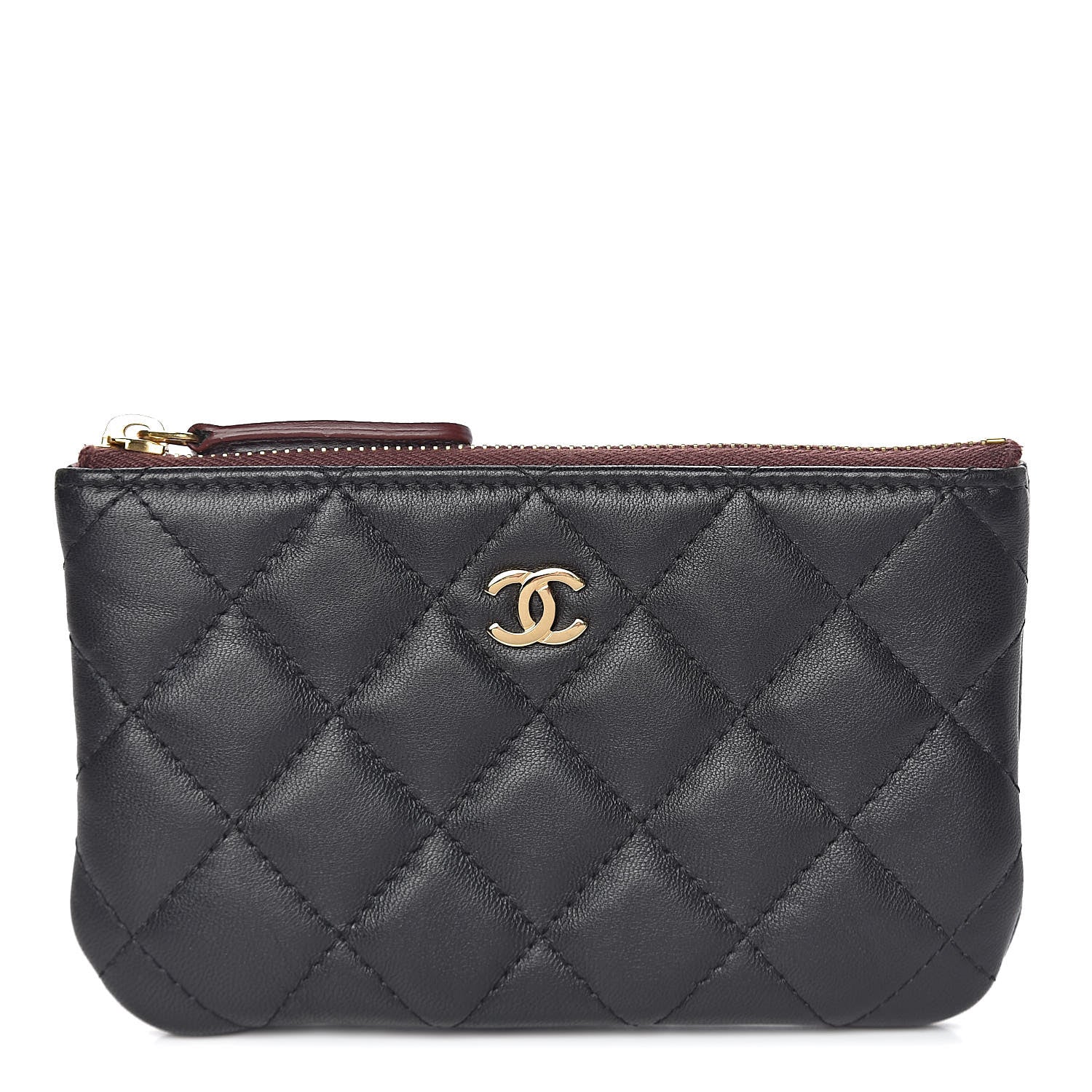 Chanel Lambskin Quilted Small Cosmetic Case Black 1 of 8