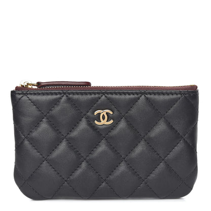 Chanel Lambskin Quilted Small Cosmetic Case Black 1 of 8
