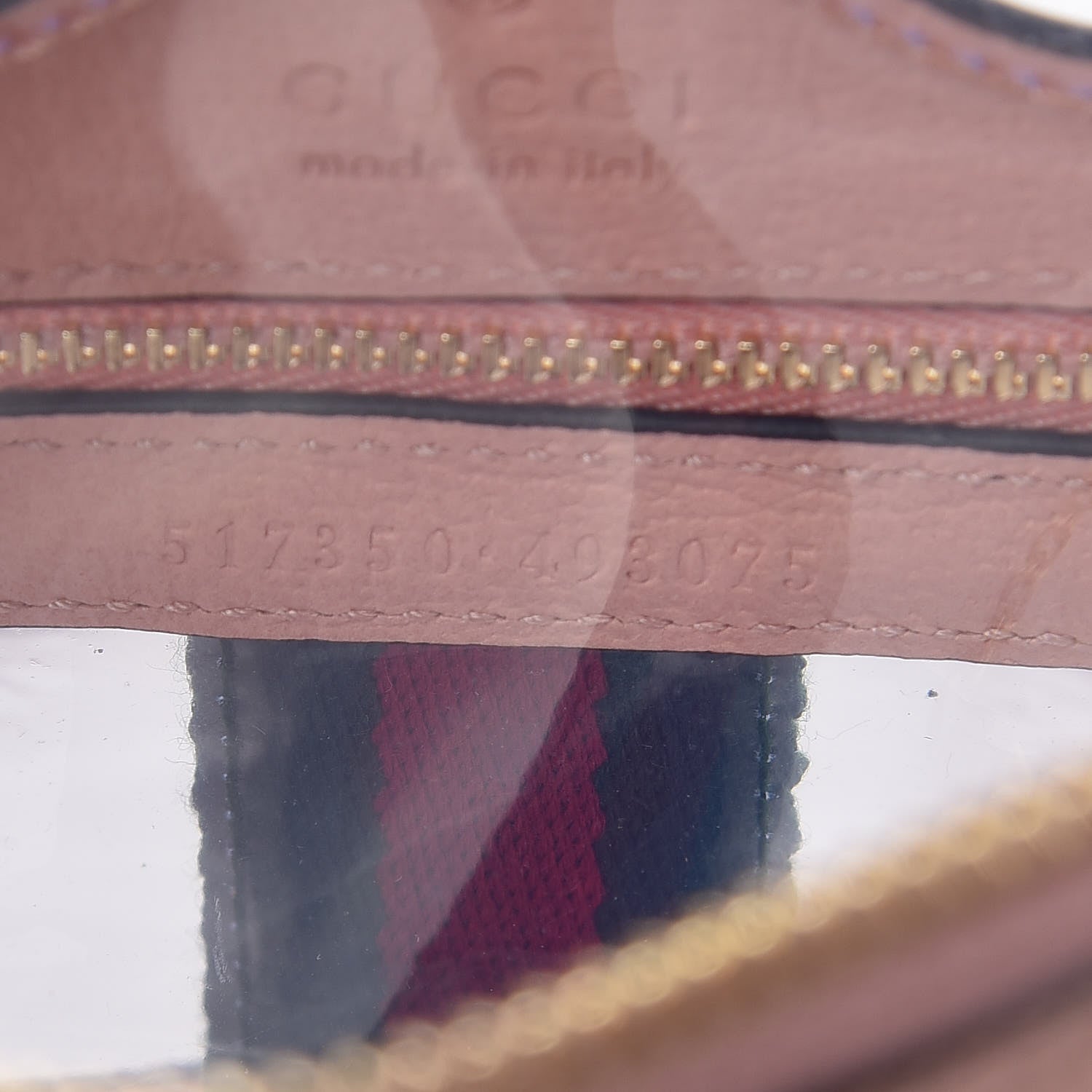 Gucci Vinyl Web Mini Ophidia Transparent Shoulder Bag Perfect Pink 7 of 11