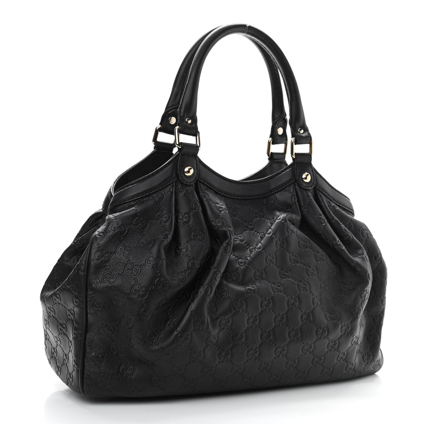 Guccissima Medium Sukey Tote Black