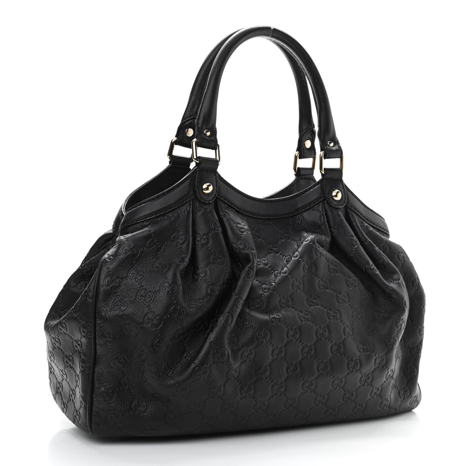 Gucci Guccissima Medium Sukey Tote Black 3 of 10