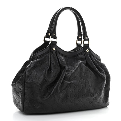 Gucci Guccissima Medium Sukey Tote Black 3 of 10