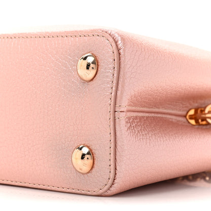 Louis Vuitton Metallic Taurillon Capucines BB Pearly Pink 8 of 10