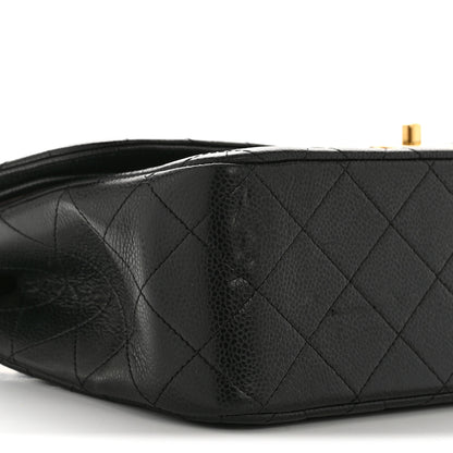 Chanel Caviar Quilted Jumbo Double Flap Black 10 of 15