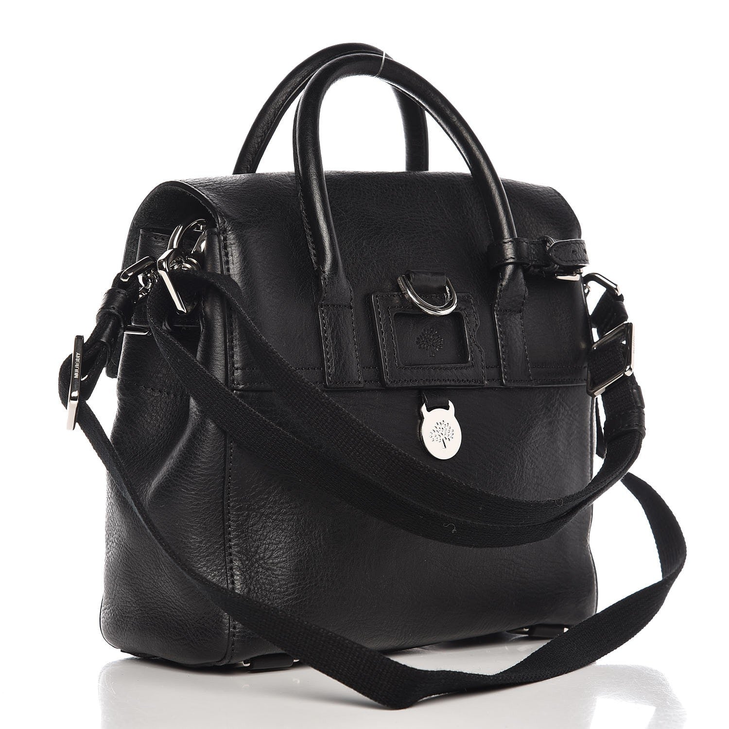 Mulberry Natural Leather Mini Cara Delevingne Convertible Satchel Black 4 of 9
