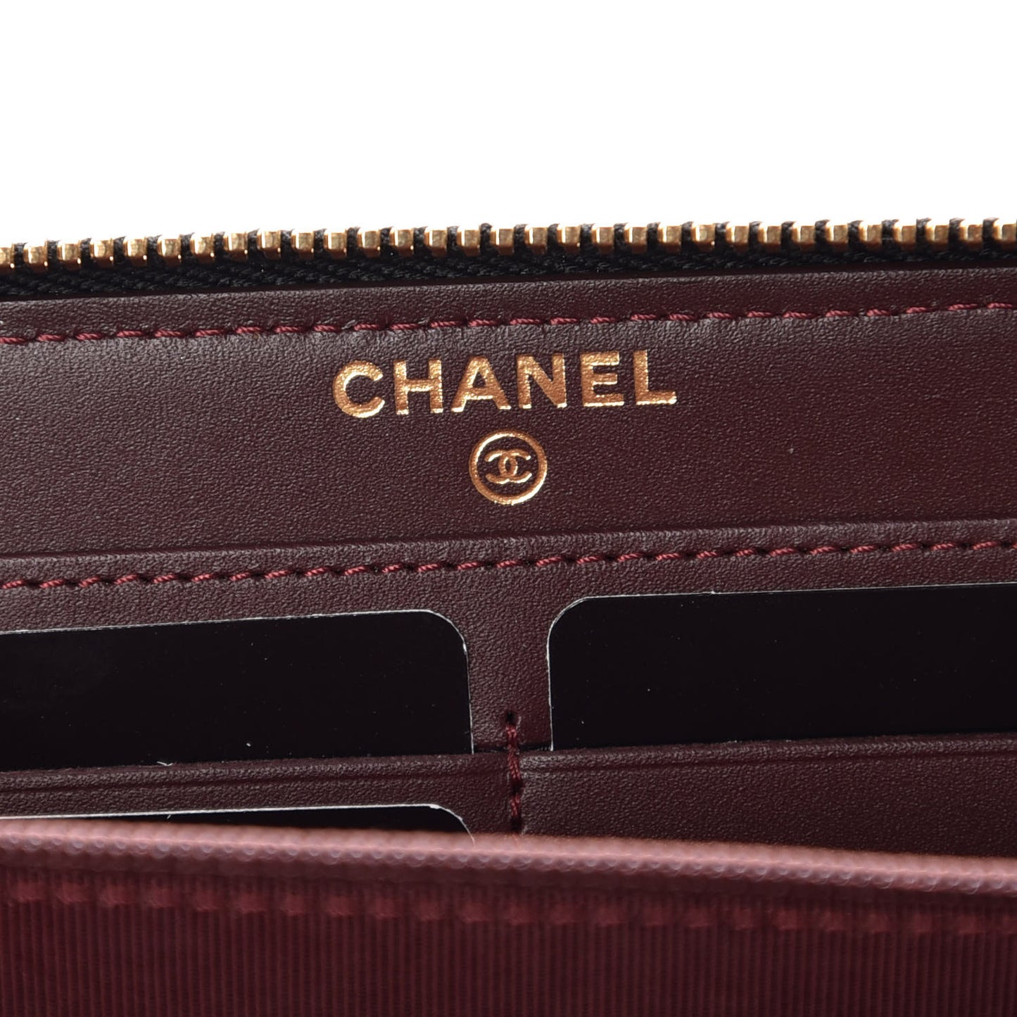 Caviar Quilted Large Gusset Zip Around Wallet Black