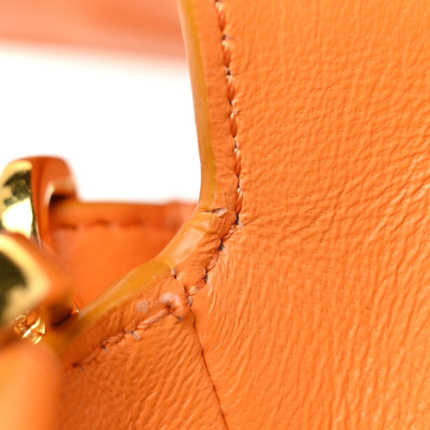 Nappa FF 1974 Embossed Baguette Clementine