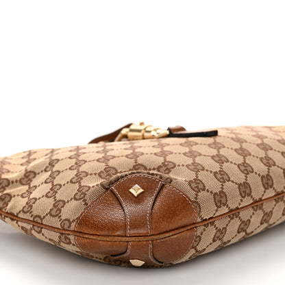 Gucci Monogram Piston Lock Jackie O Hobo Dark Brown 9 of 12