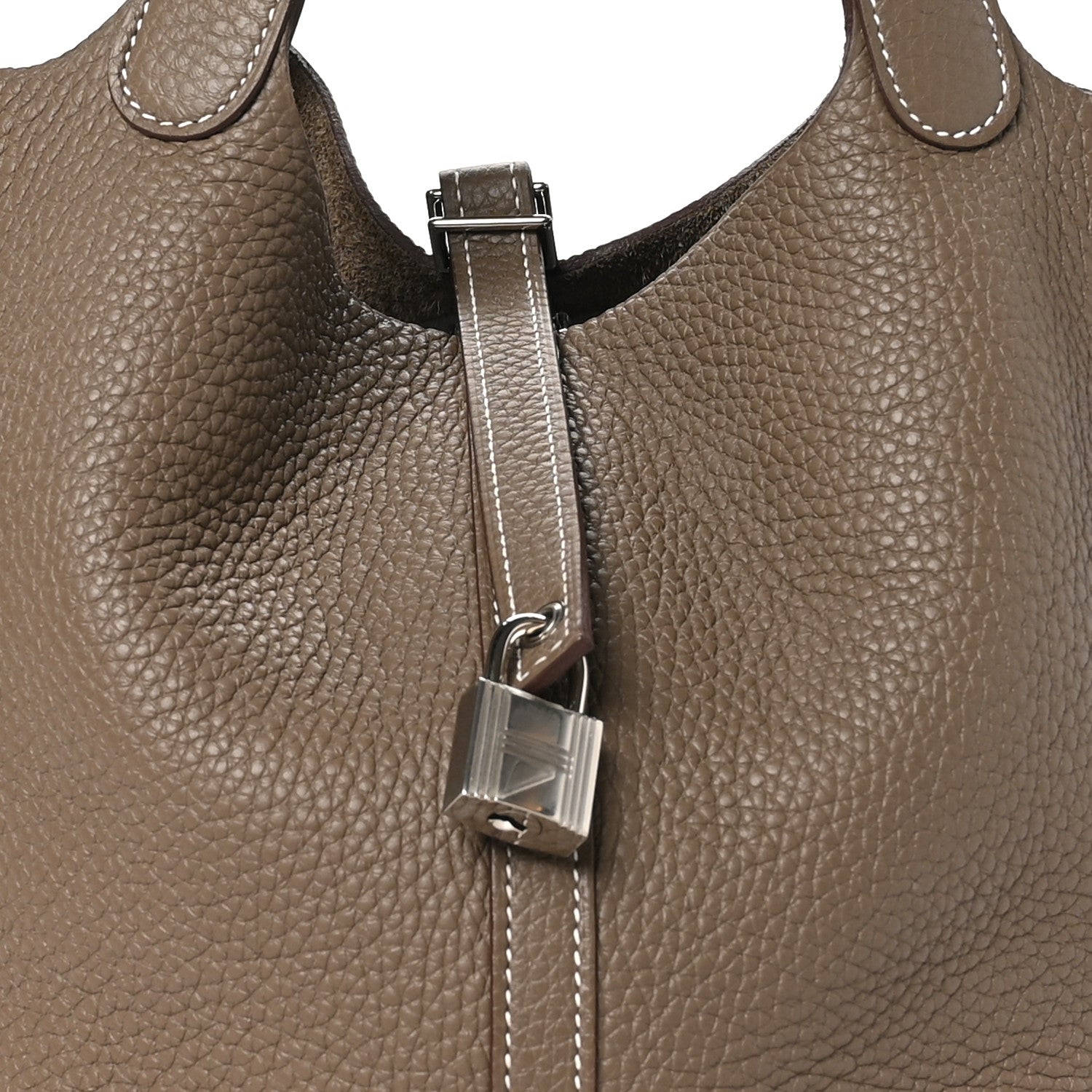 Hermes Taurillon Clemence Picotin Lock 22 MM Etoupe 8 of 12
