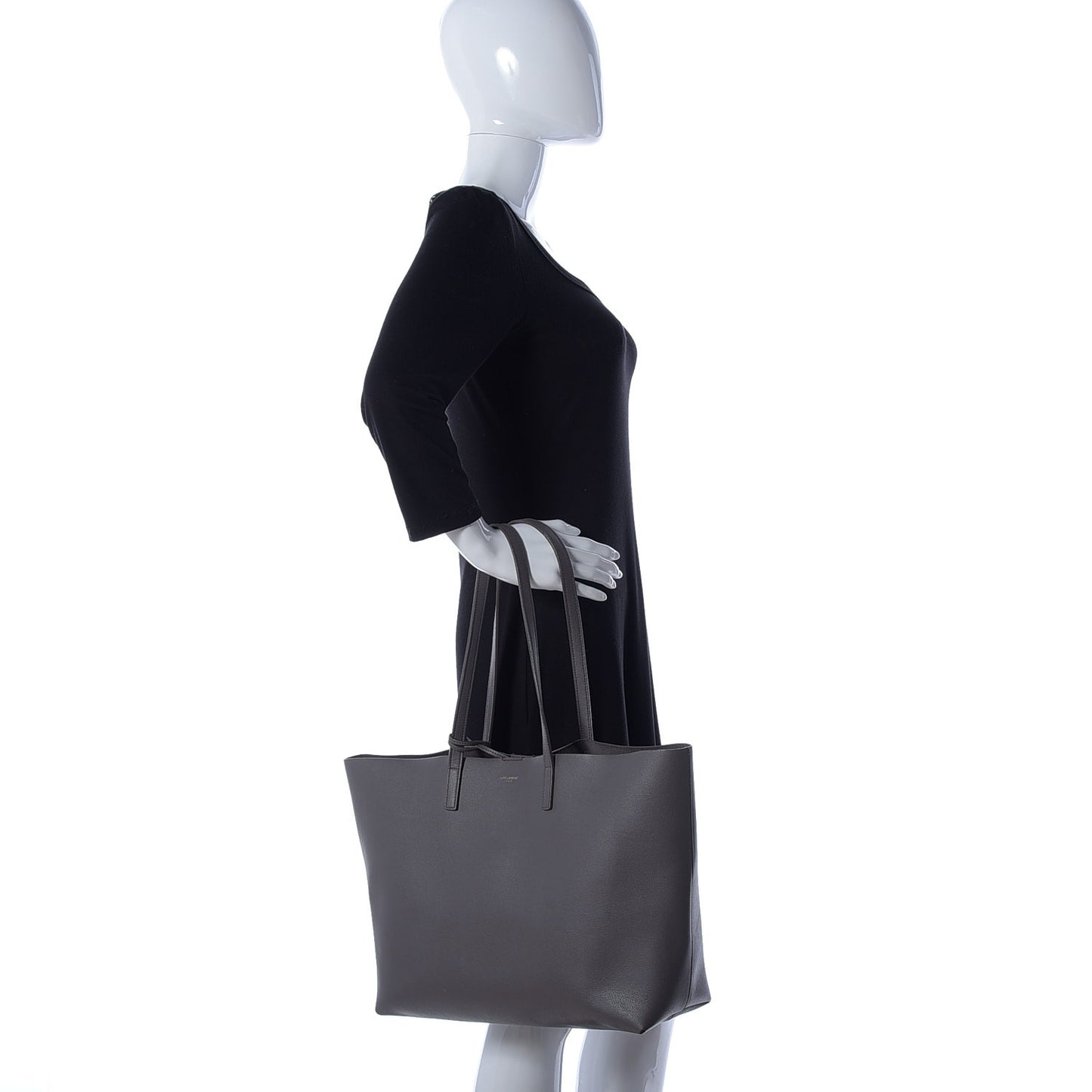 Calfskin Large Shopping Tote Fog