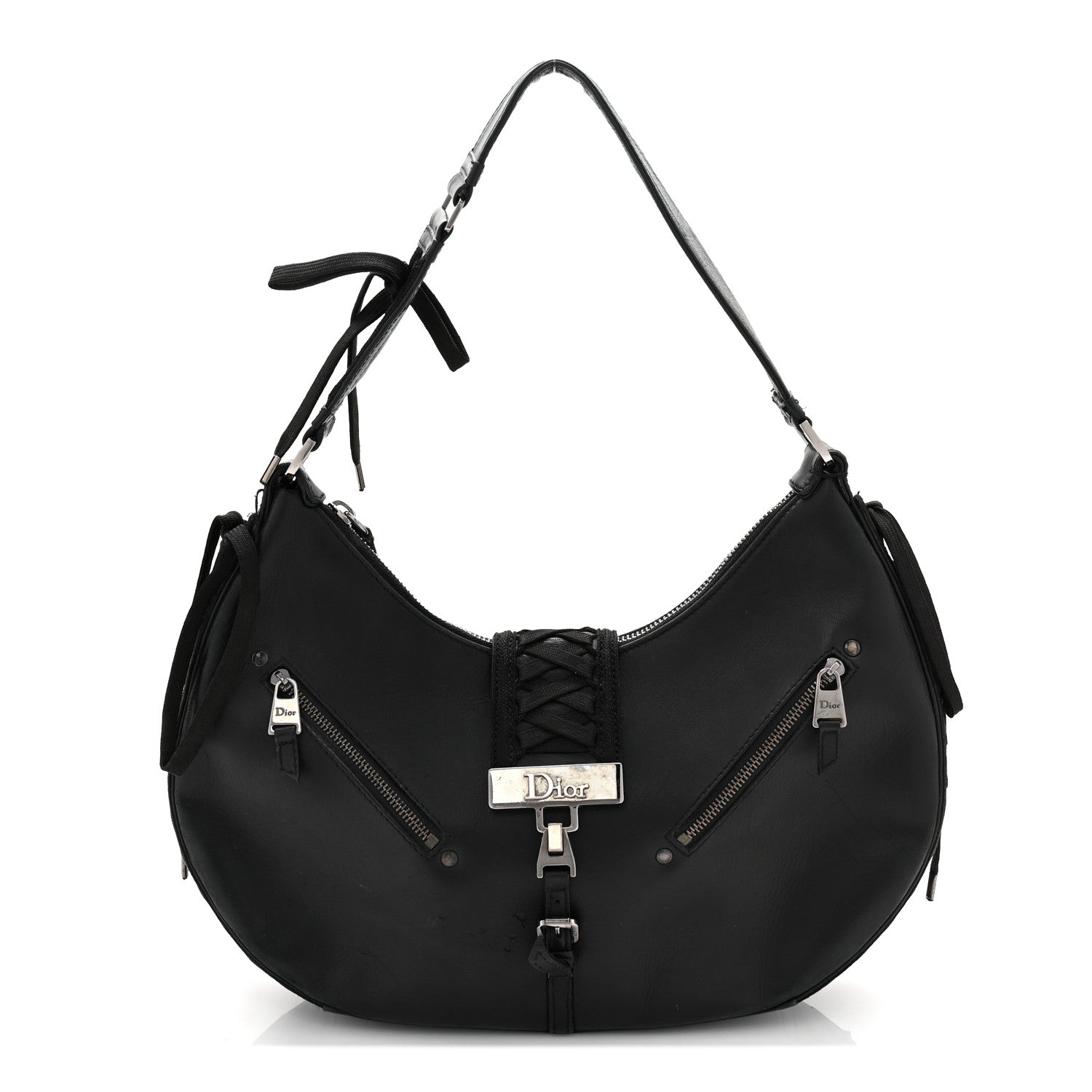 Christian Dior Calfskin Admit It Hobo Black 1 of 12