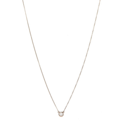 Tiffany 18K Rose Gold Diamond .17ct Elsa Peretti Diamonds by the Yard Pendant Necklace 1 of 9