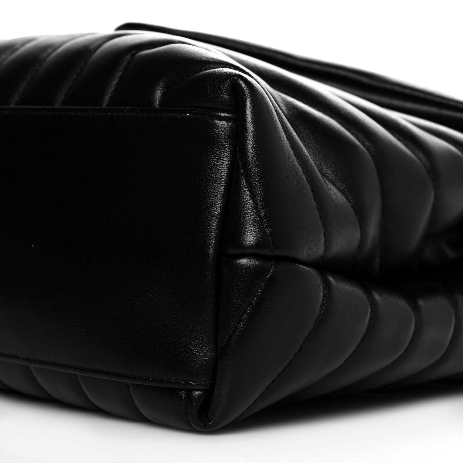 Saint Laurent Calfskin Y Quilted Monogram Medium Loulou Chain Satchel Black 10 of 10