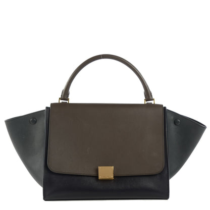 Celine Smooth Calfskin Medium Tri-Color Trapeze Anthracite 1 of 7