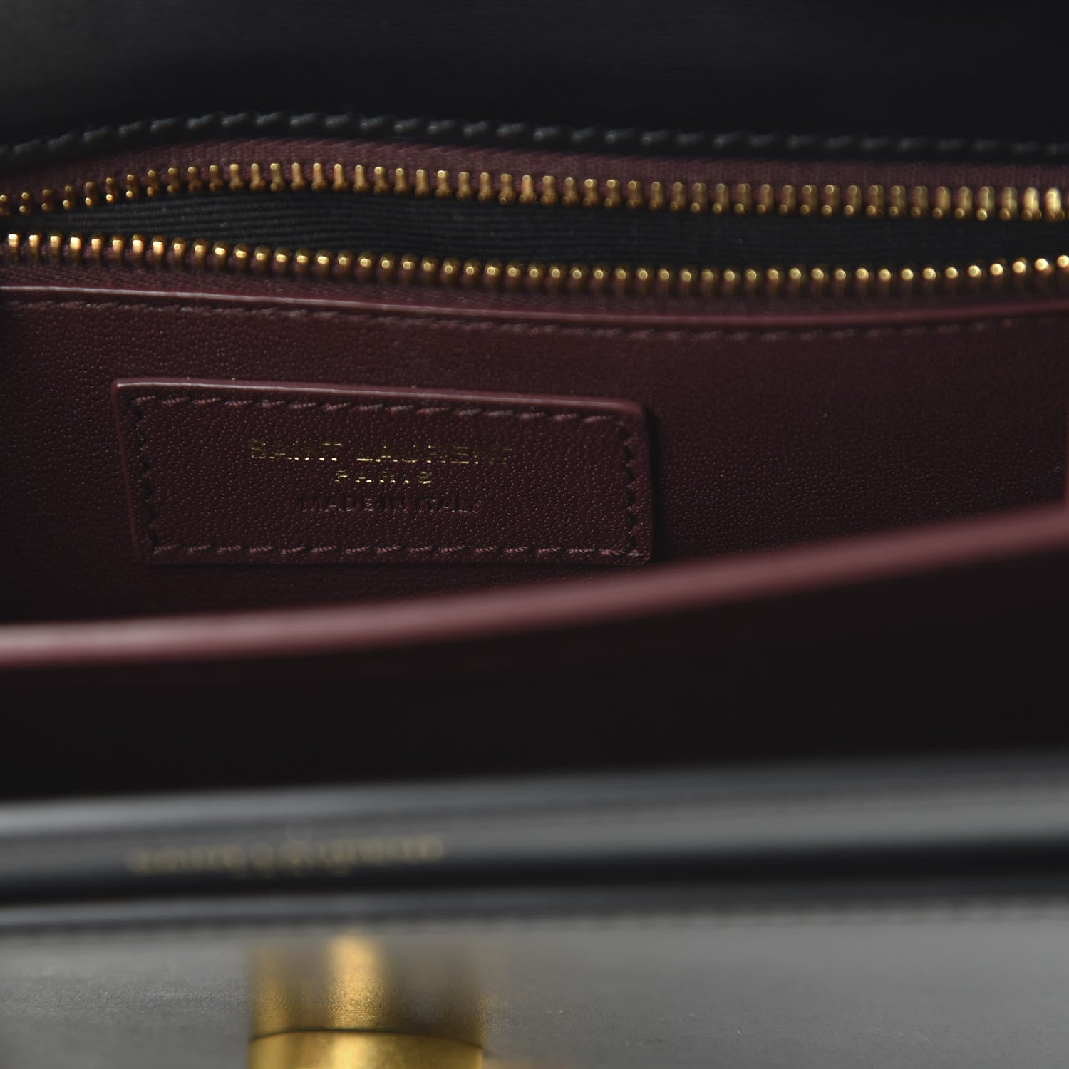 Saint Laurent Smooth Calfskin Monogram Cassandra Clasp Bag Black 8 of 9