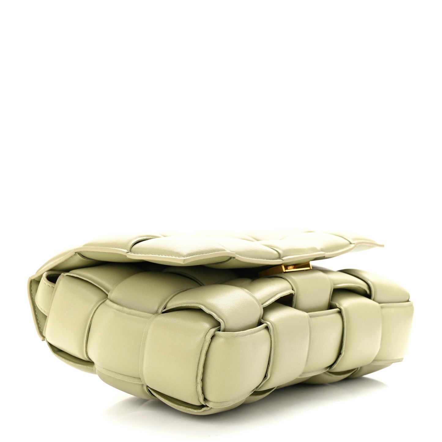 Nappa Maxi Intreccio Padded Cassette Crossbody Bag Travertine