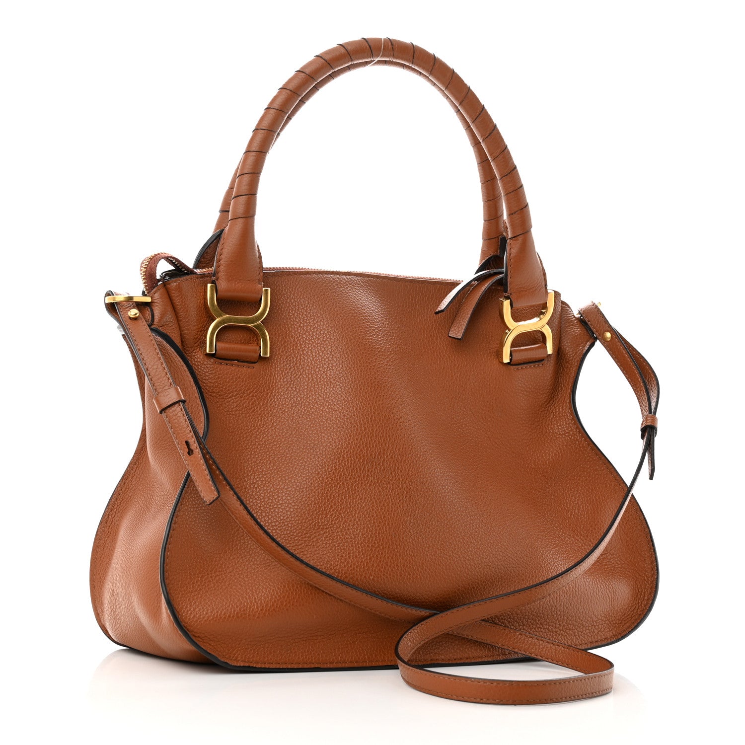 Chloe Calfskin Medium Marcie Satchel Tan 2 of 10