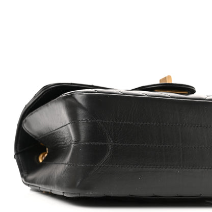Chanel Aged Calfskin Chevron Quilted 2.55 Reissue Mini Flap Black 9 of 10