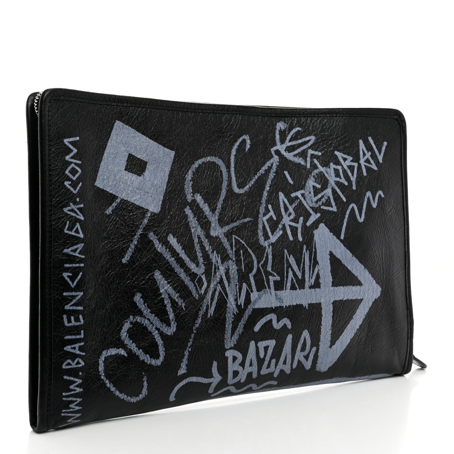 Agneau Arena Graffiti All Over Bazar Pouch Black White