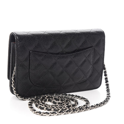 Chanel Caviar Quilted Wallet On Chain WOC Black 3 of 12