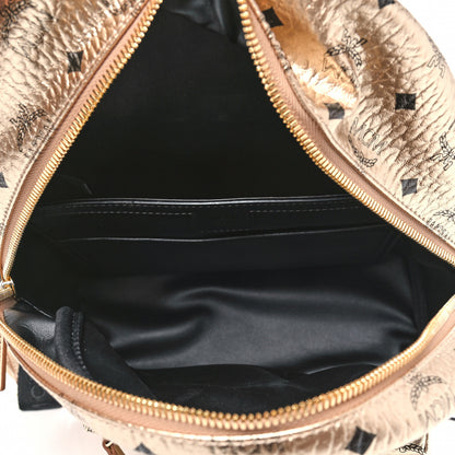 MCM Metallic Visetos Small Side Stud Stark Backpack Gold 4 of 4