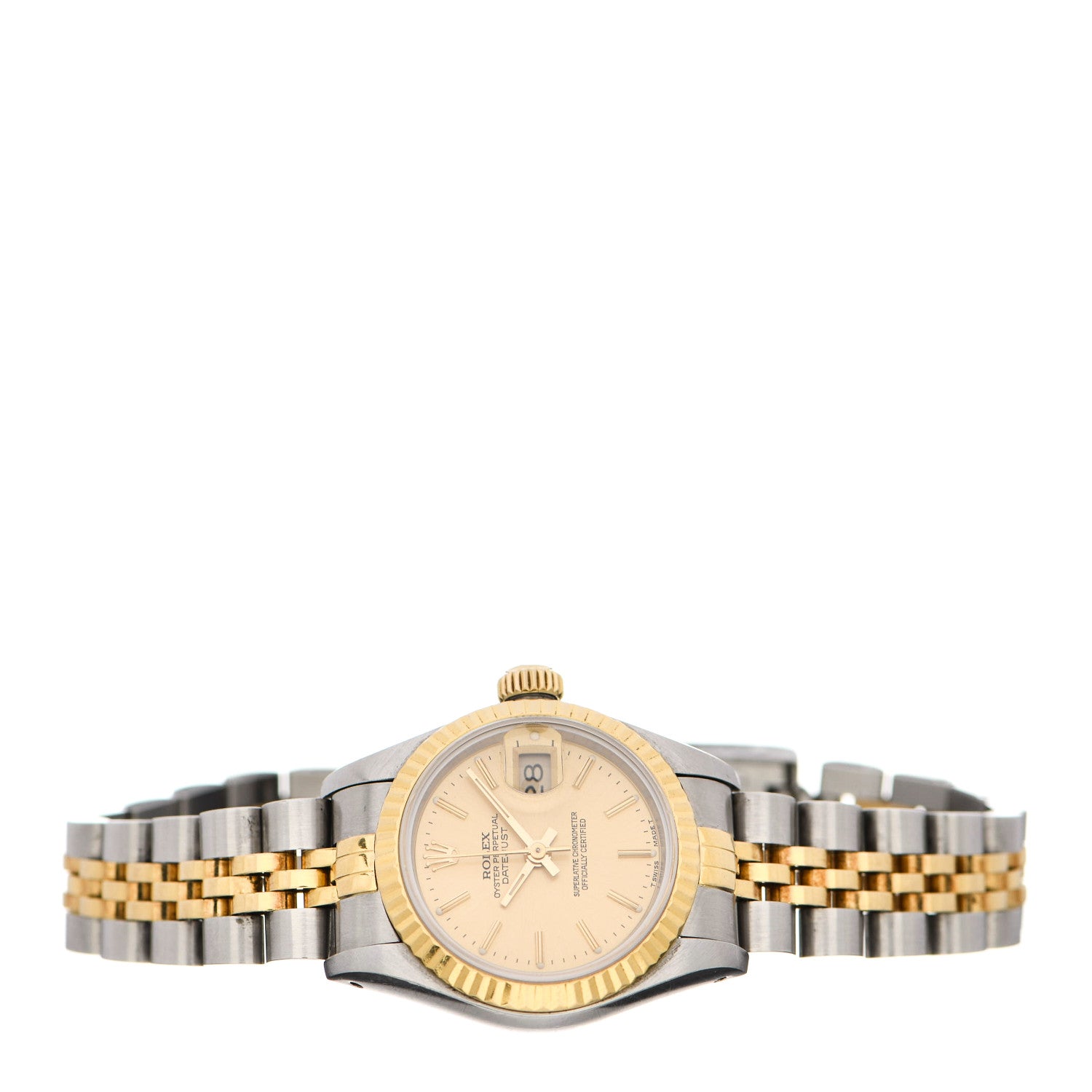 Rolex Stainless Steel 18K Yellow Gold 26mm Oyster Perpetual Datejust Watch Champagne 69173 2 of 4