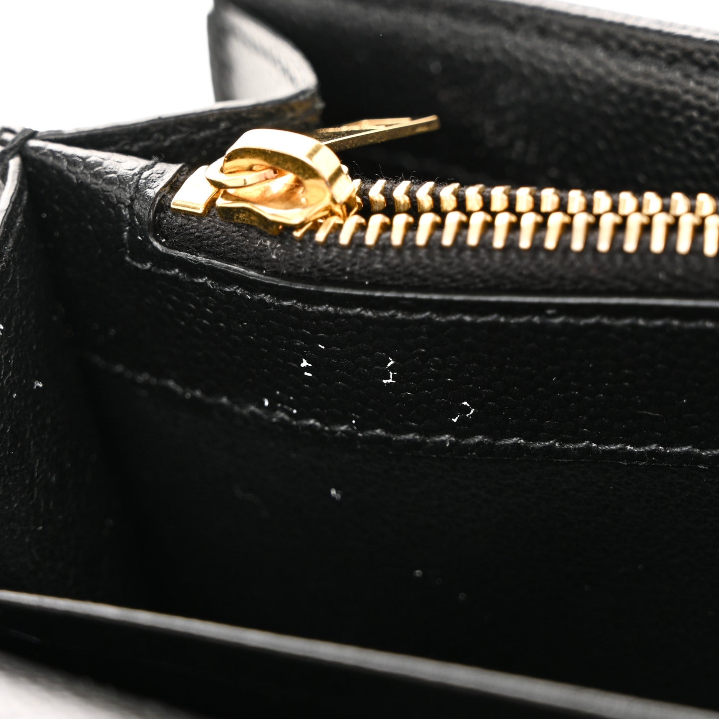 Grain De Poudre Matelasse Chevron Monogram Chain Wallet Black