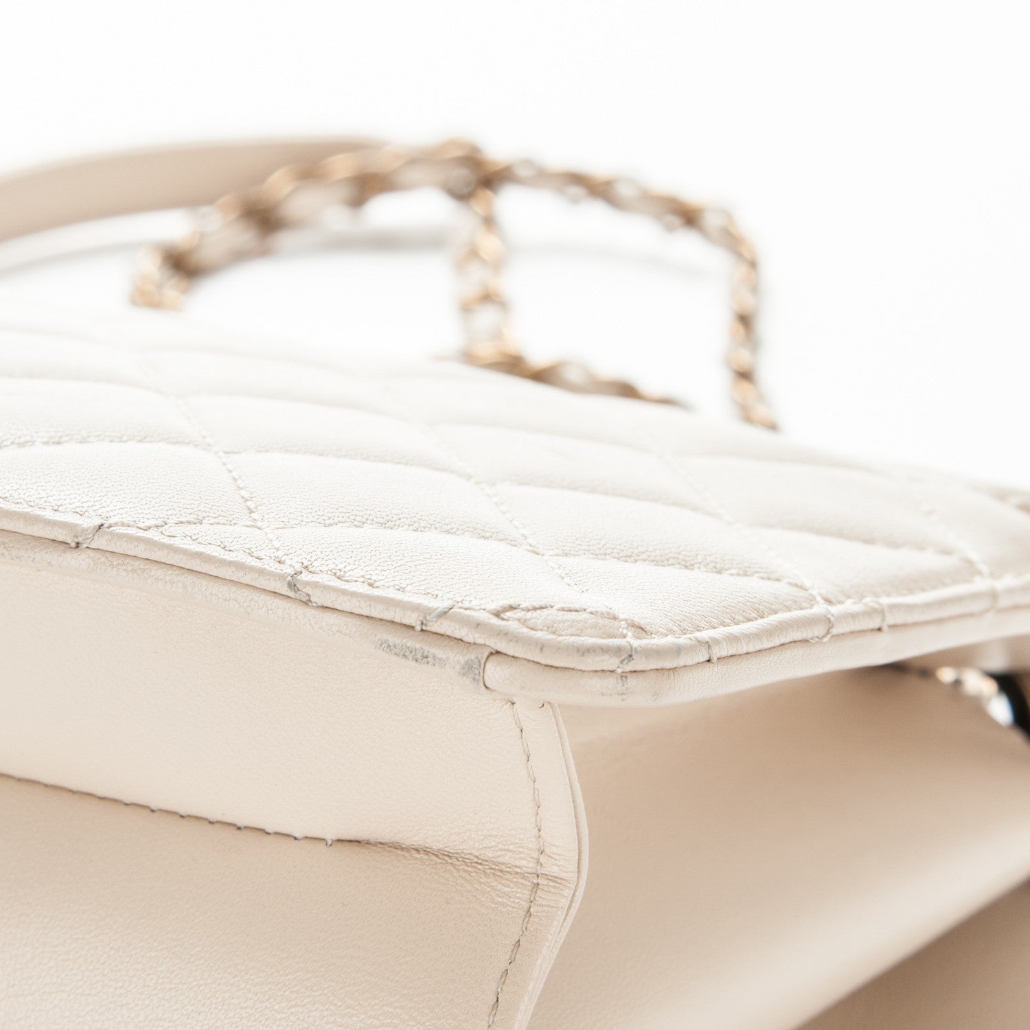 Chanel Sheepskin Quilted Large Beauty Lock Flap Beige Clair 9 of 9