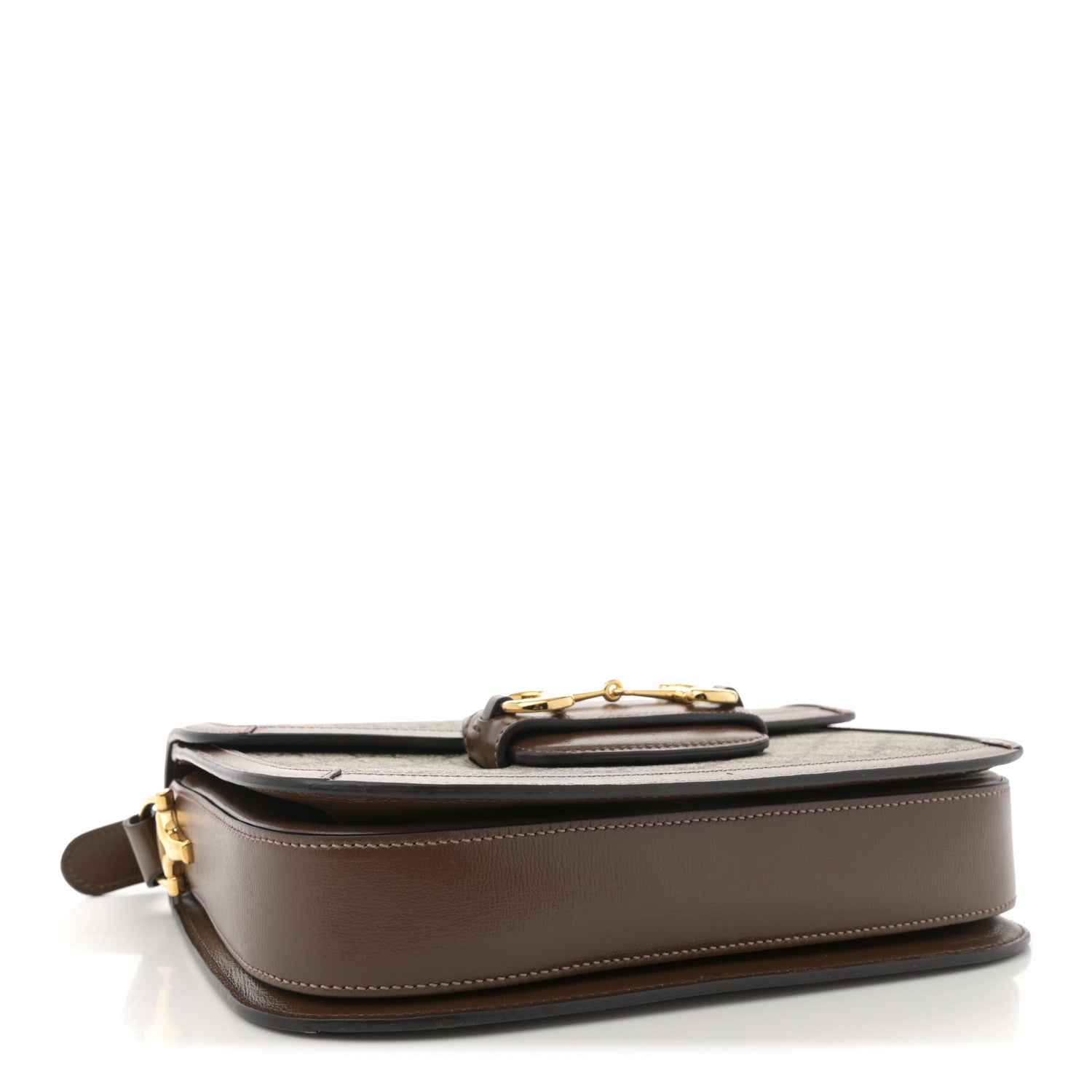 Gucci GG Supreme Monogram Horsebit 1955 Shoulder Bag Beige Brown Sugar 4 of 11