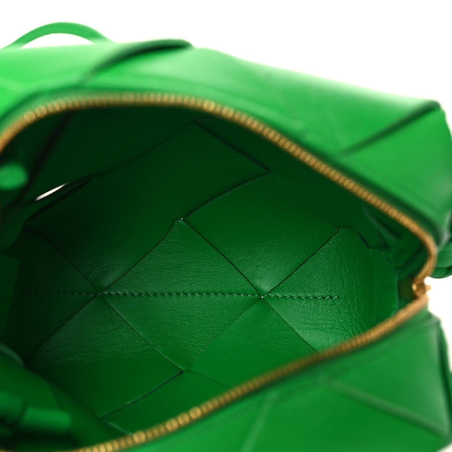 Lambskin Maxi Intrecciato Mini Cassette Camera Bag Parakeet