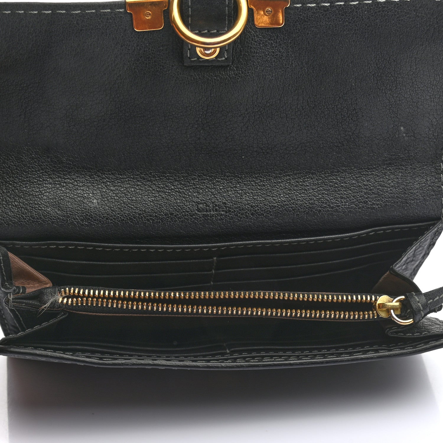 Chloe Calfskin Marcie Continental Flap Wallet Black 5 of 8