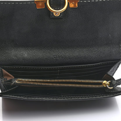 Chloe Calfskin Marcie Continental Flap Wallet Black 5 of 8