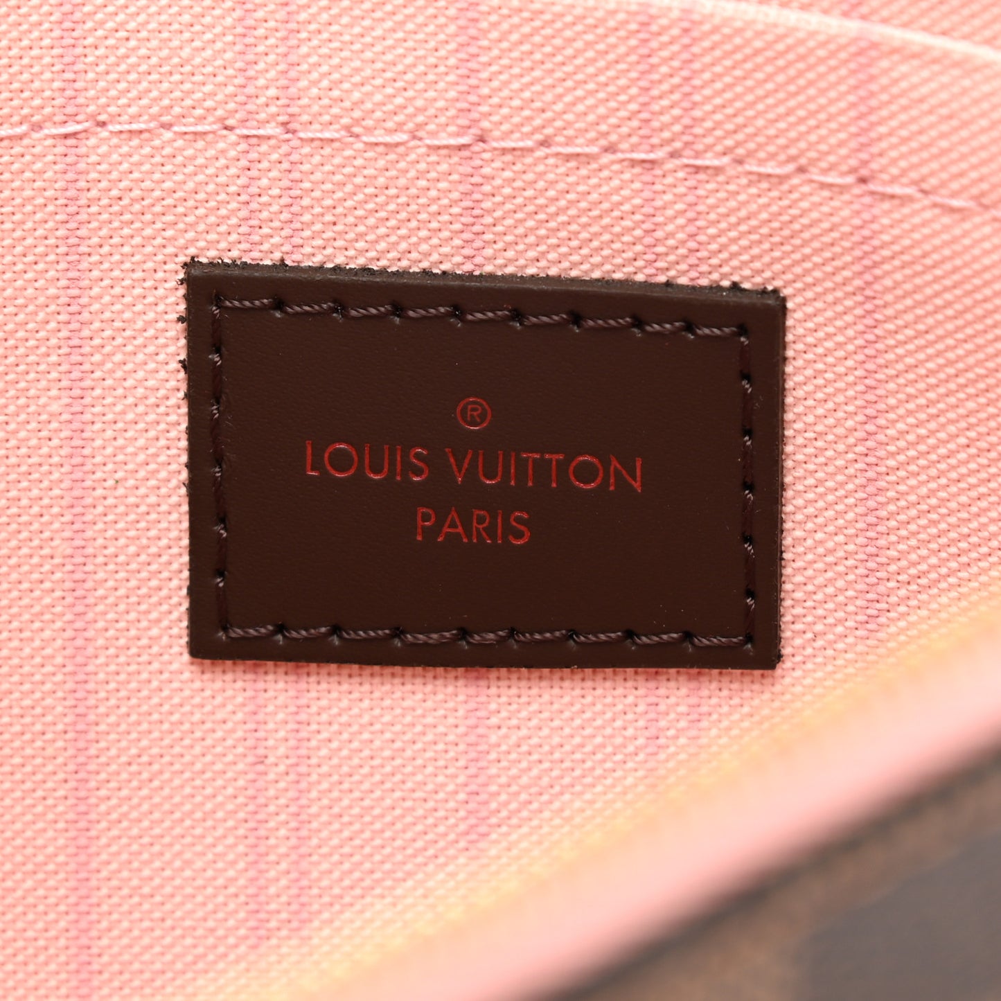 Damier Ebene Neverfull MM GM Pochette Rose Ballerine
