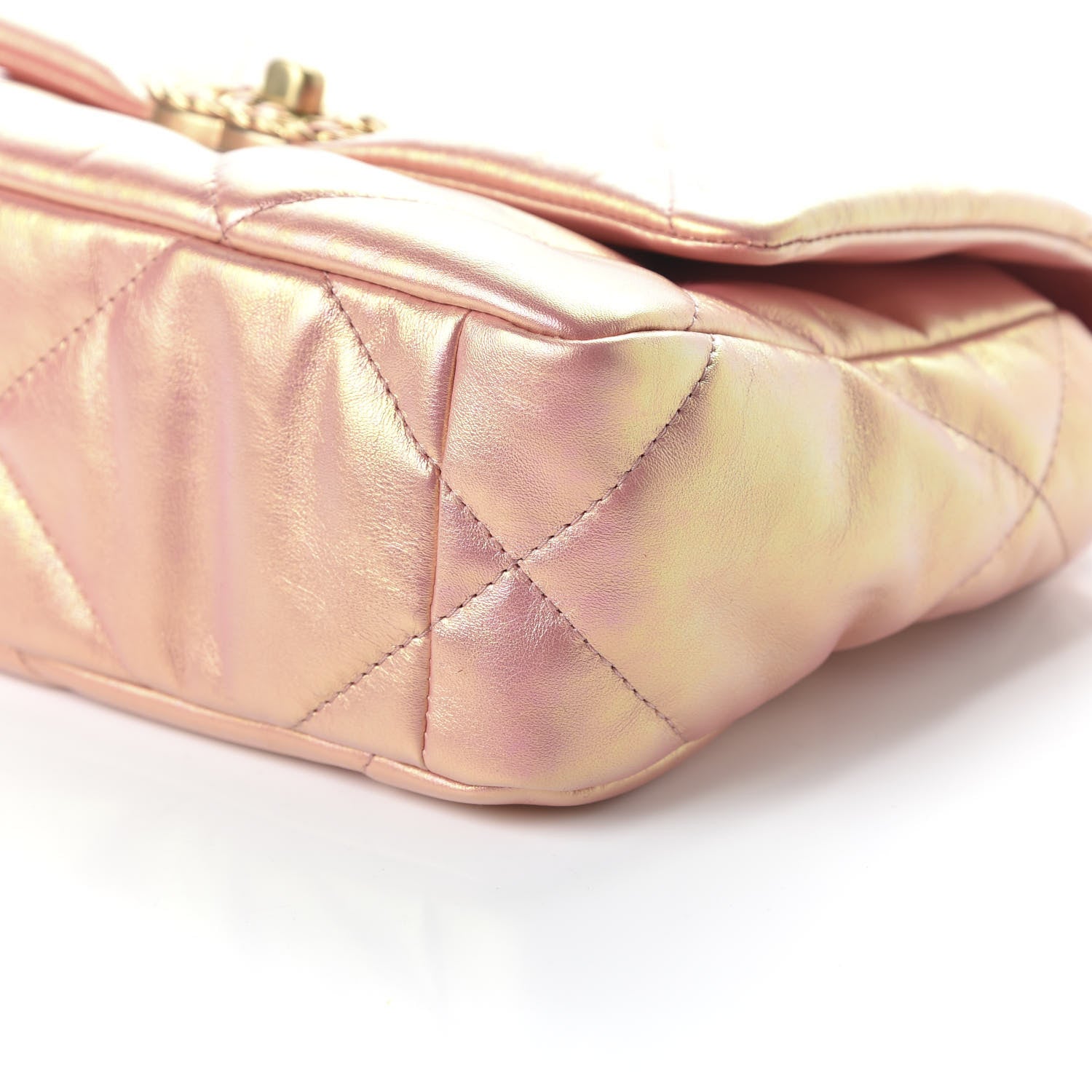 Chanel Iridescent Calfskin Quilted Medium 19 Flap Pink 7 of 10