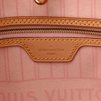 Louis Vuitton Damier Azur Neo Neverfull MM Rose Ballerine 7 of 11
