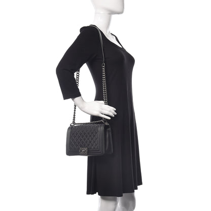 Chanel Calfskin Quilted Medium Boy Flap Black 2 of 11