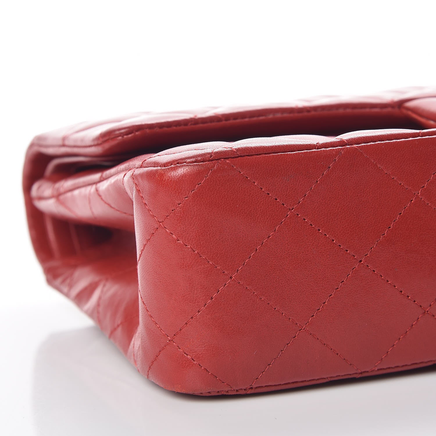 Chanel Lambskin Quilted Medium Double Flap Red 8 of 14