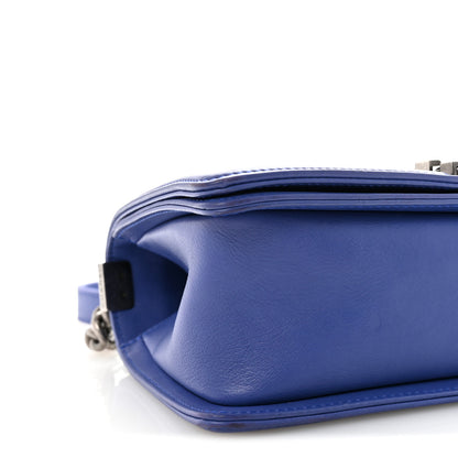 Chanel Calfskin Quilted Medium Boy Flap Blue 9 of 11